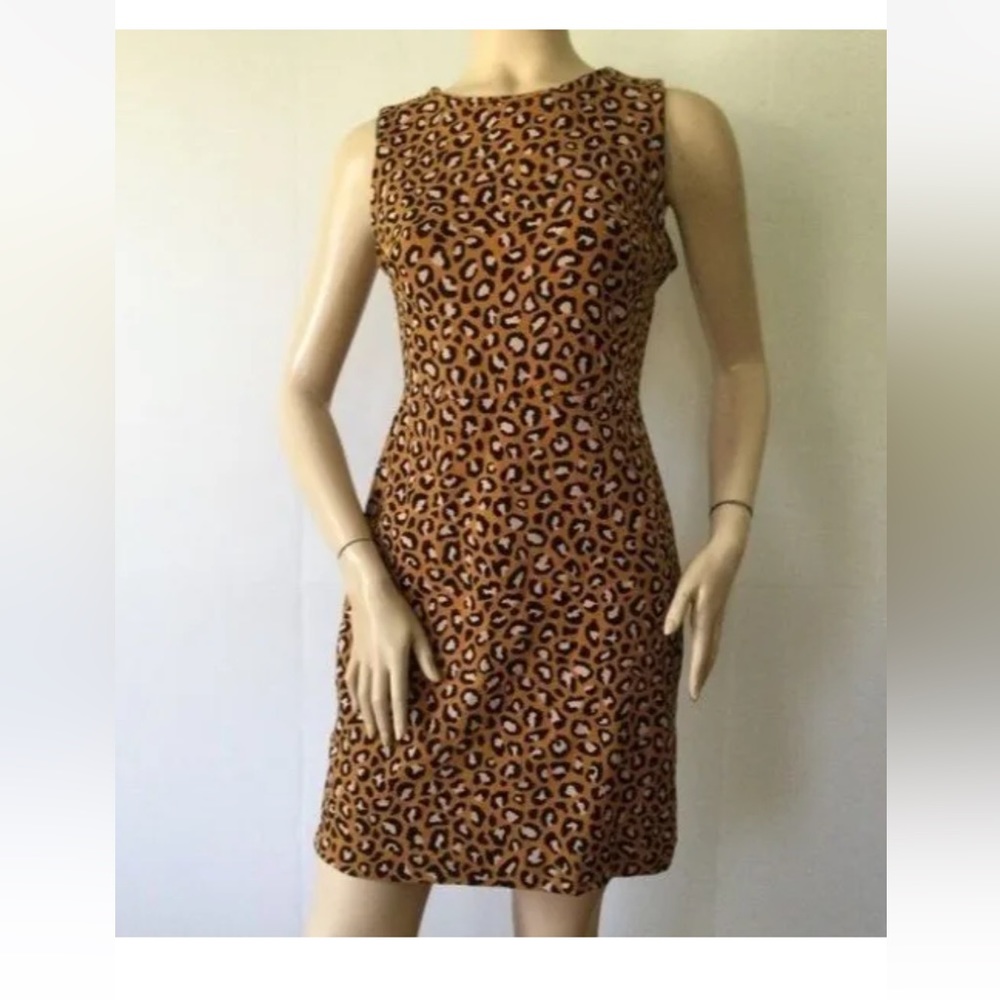 NWT Old Navy Sheath Cheetah Print Dress Large